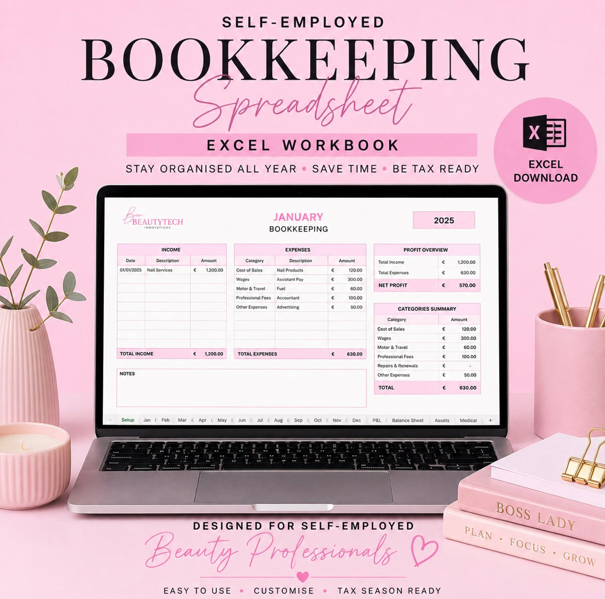 Form 11 Ireland Guide + Self-Employed Bookkeeping Spreadsheet