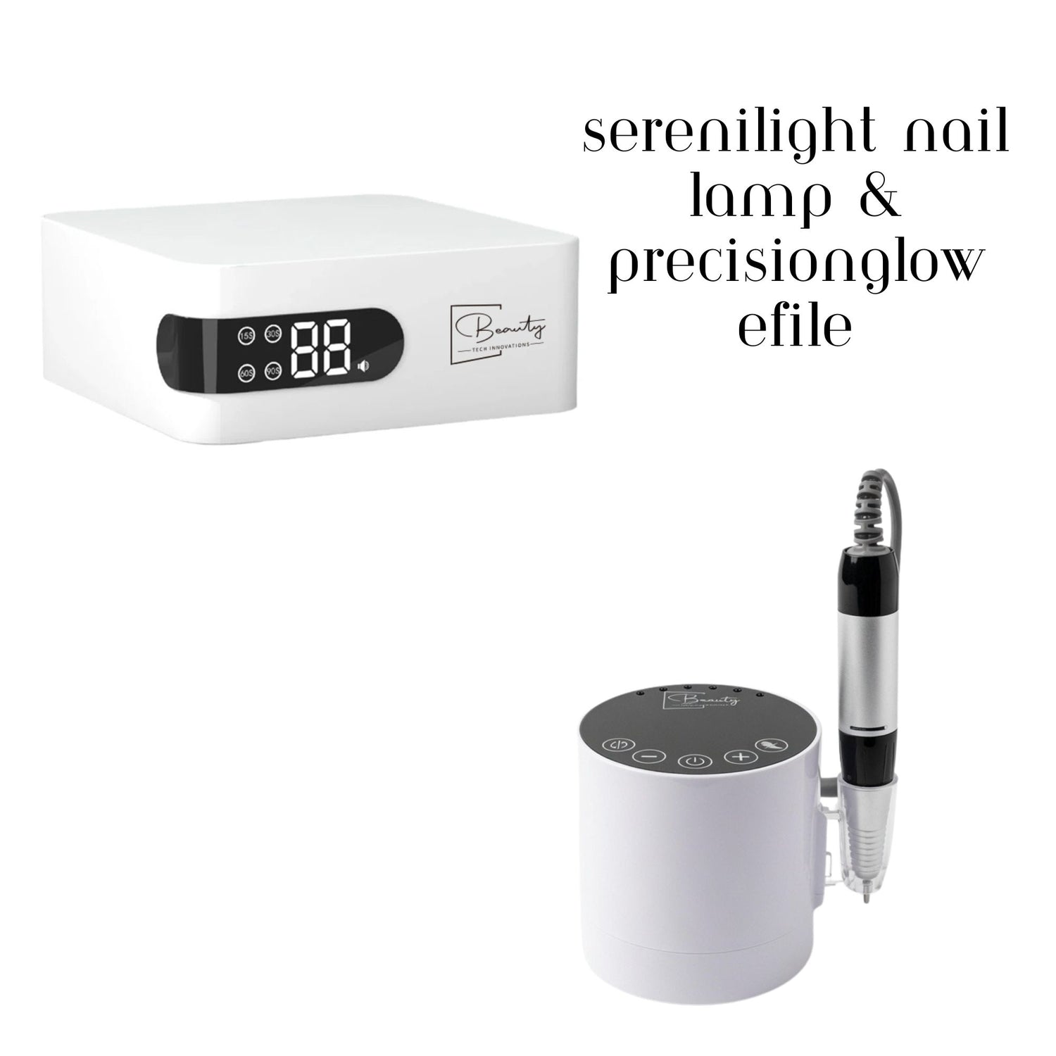 Precisionglow efile + Serenilight nail lamp bundle