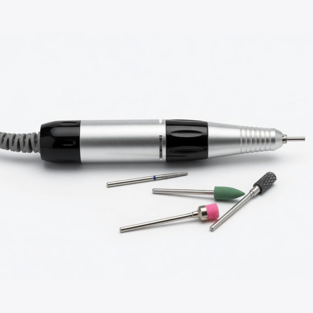 PrecisionGlow Pro nail drill handpiece with carbide drill bit